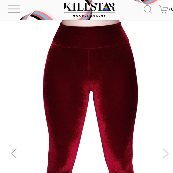 Killstar Hematite Velvet Leggings 